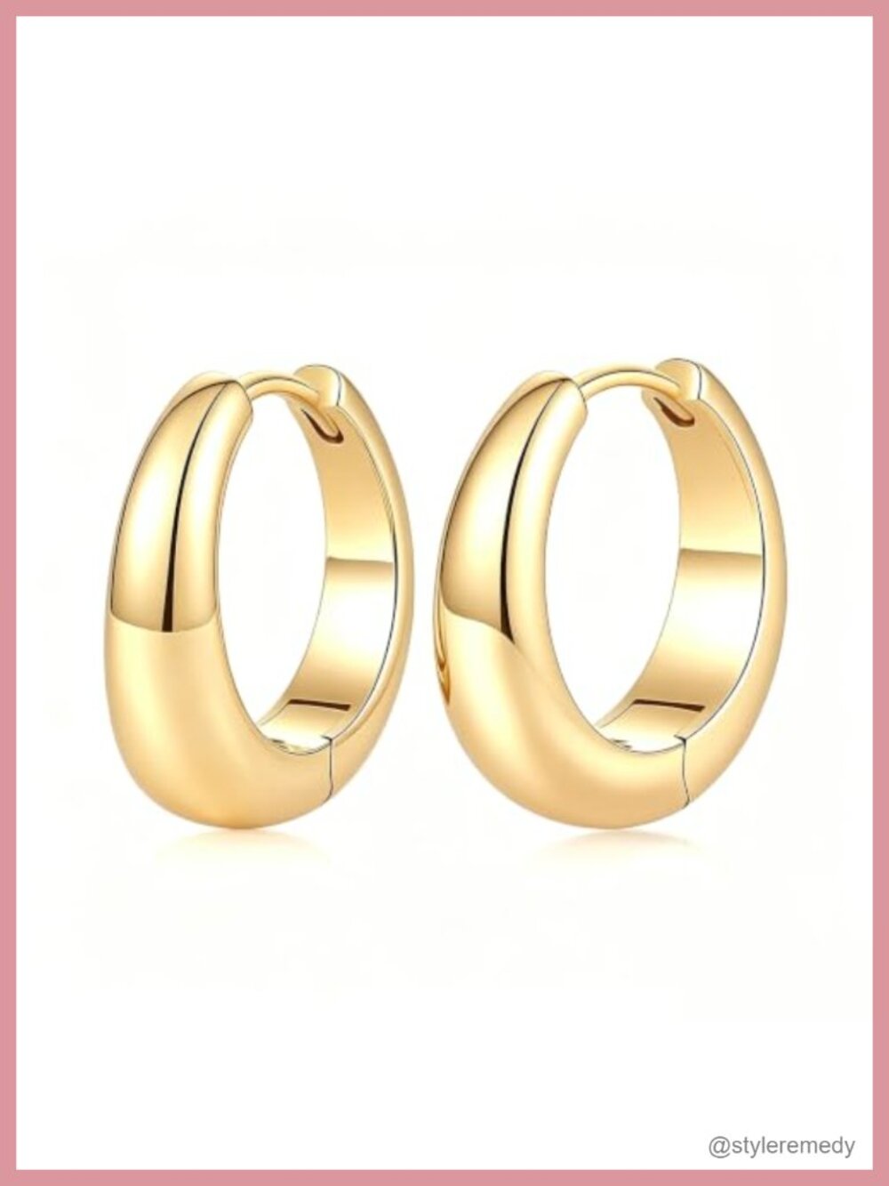14K Gold Plated Teardrop Hoop Earrings Lightweight Hypoallergenic Hinged